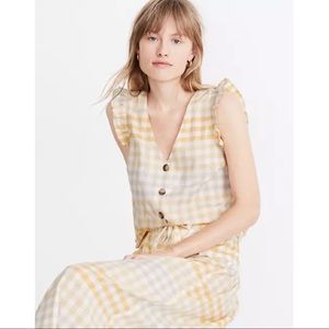 Madewell Ruffle Button-Front Tank